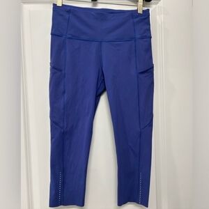 Lululemon Fast & Free Crop II *Nulux 19"Psychic Size 8